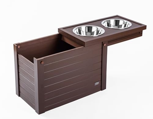 New Age Pet ECOFLEX Elevated Dog Feeder with 2 Stainless Steel Bowls V76929
