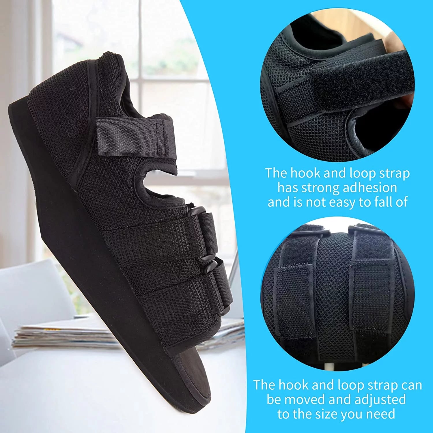 Post-op Healing Shoe with Heel Wedge for Foot Wounds (Large) O836