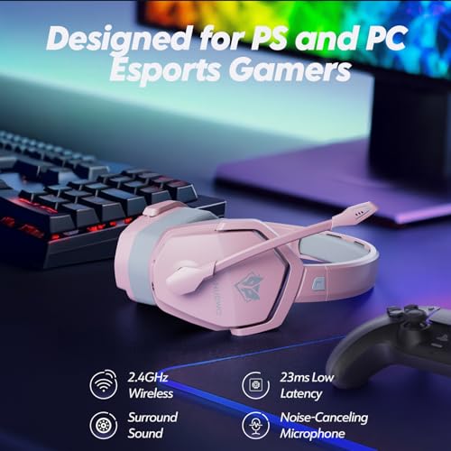 NUBWO G06 Dual Wireless Gaming Headset with Microphone for PS5, PS4, PC O599