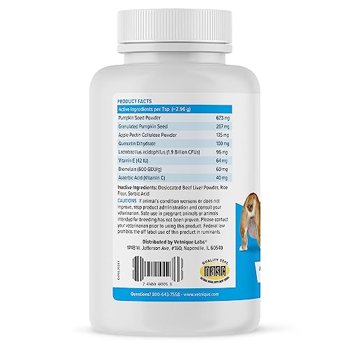 Vetnique Labs Glandex Anal Gland Fiber Supplement Powder for Dogs & Cats, Pumpkin & Digestive Enzymes, 2.5oz P53004