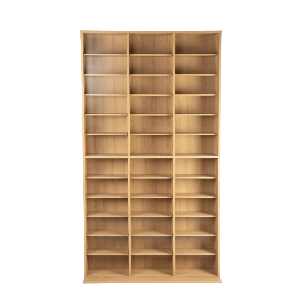 Atlantic Oskar Adjustable Wood Media Storage Bookcase, Maple Y371