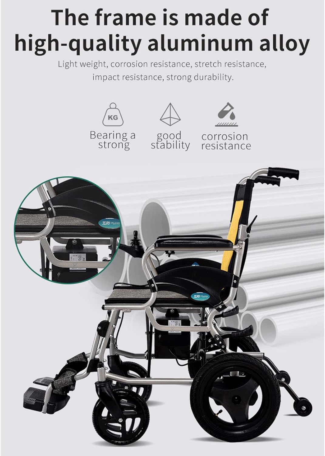 Lightweight Electric Wheelchair Folding Portable Travel Scooter A7708