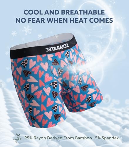 Separatec Men’s Boxer Briefs with Dual Pouch Support, 3 Pack O586