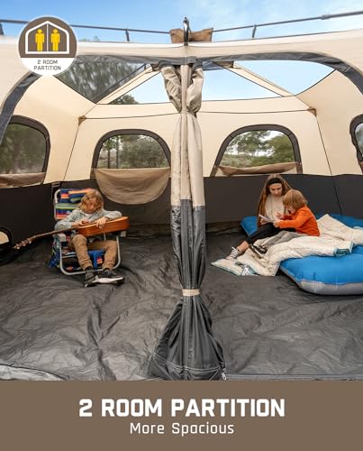 Fanttik Outdoor Camping Tent 4/6/8/10 Person Instant Cabin with Rainfly & Carry Bag G367