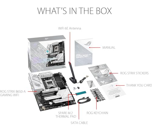 AMD Ryzen 7 7800X3D Desktop Processor with ASUS ROG Strix B650E-F Gaming WiFi Motherboard M47349