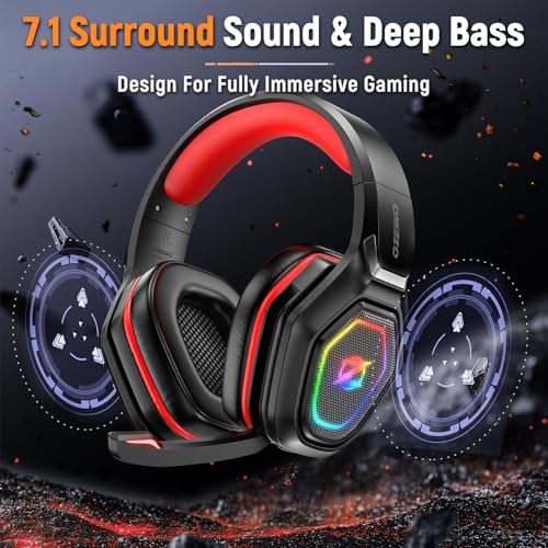 2.4GHz Wireless Gaming Headset for PC PS5 PS4 with Flip Microphone M29946