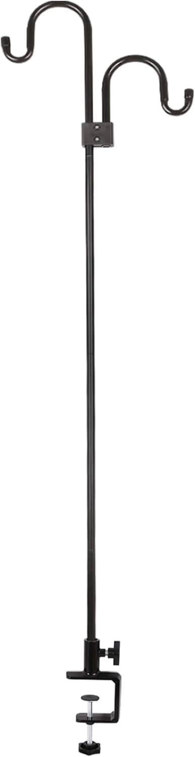 Black 47 Inch Deck Hook for Bird Feeder & Plants P97408