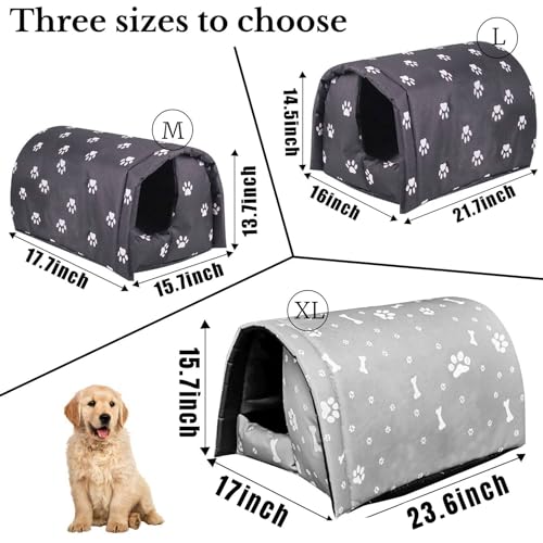 Fhiny Stray Cats Shelter Waterproof Outdoor Cat House Foldable Warm Pet Cave for Winter Black F12955