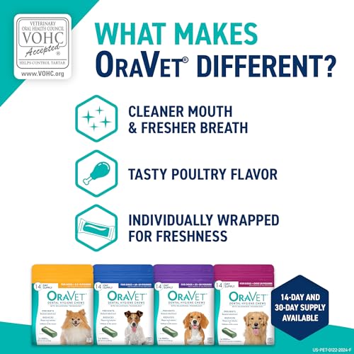 OraVet Dental Chews for Dogs, Extra Small, 30 Count F8785