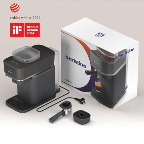 Philips Baristina Espresso Machine with Milk Frother, Black D833
