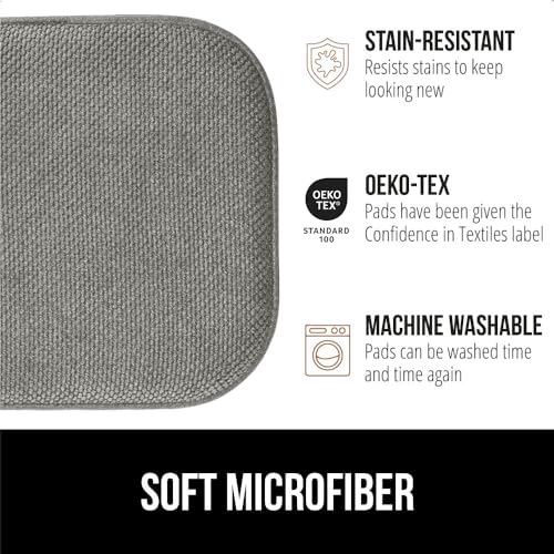 GORILLA GRIP Slip Resistant Chair Cushions, Memory Foam, Set of 2, Beige W525
