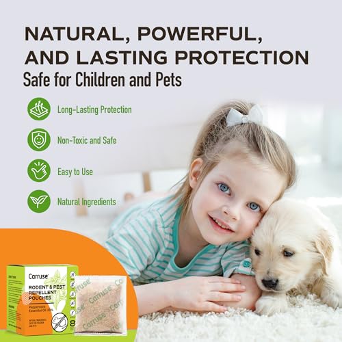 Peppermint Oil Rodent Repellent Pouches for Home Pest Control, 8 Count D7748