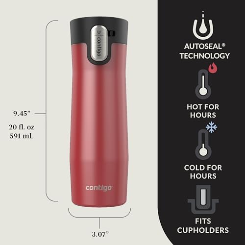 Contigo AUTOSEAL West Loop Vacuum-Insulated Stainless Steel Travel Mug 20 oz U753927