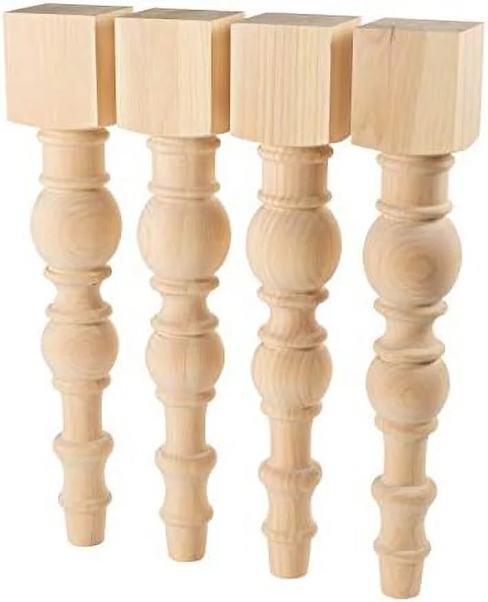 Modern Farmhouse Dining Table Legs - Unfinished - Set of 4 N1861