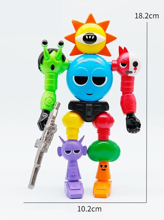 Sprunki Action Figures 2 Pack, Office Desk Decor, Gifts for Kids M738827