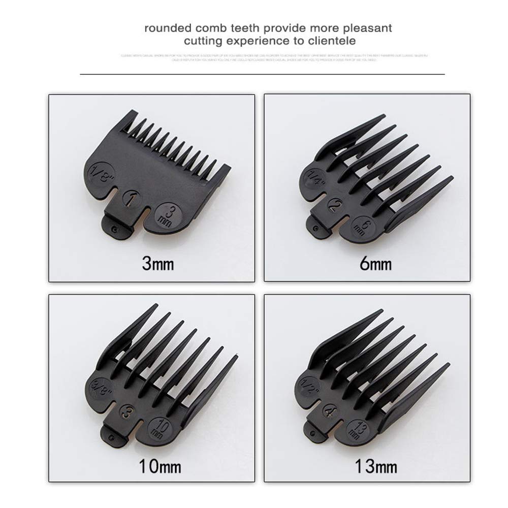 Wahl Replacement Hair Clipper Combs Set #3171-400, 8 Pcs, Black P2770