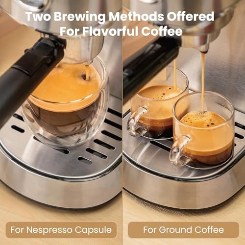 Gevi Espresso Machine 20 Bar with Auto Milk Frother, Stainless Steel D6478