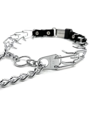Herm Sprenger Prong Collar for Dog Training with Quick Release Cliclock, 2.25mm, Small/Medium C48075