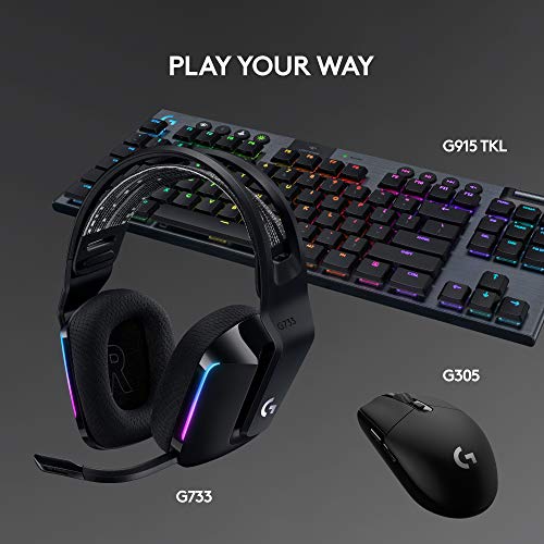 Logitech G733 Lightspeed Wireless Gaming Headset – Black, PC, PS5, PS4, Switch F9206