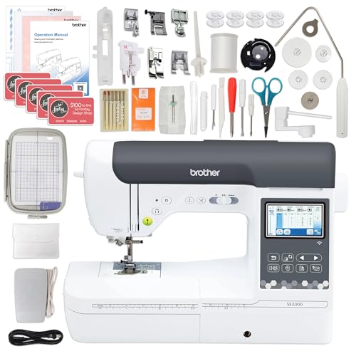 Brother SE2000 Embroidery & Sewing Machine with 130 Thread Spools X554