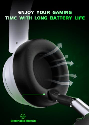 RYR Wireless Gaming Headset for Xbox, PS5, PS4, Bluetooth 5.3, Blackwhite W501869