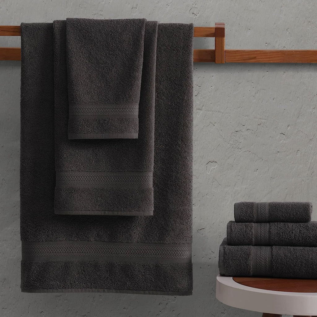 Regal Ruby 6 Piece Towel Set, 100% Turkish Cotton, Grey T140966