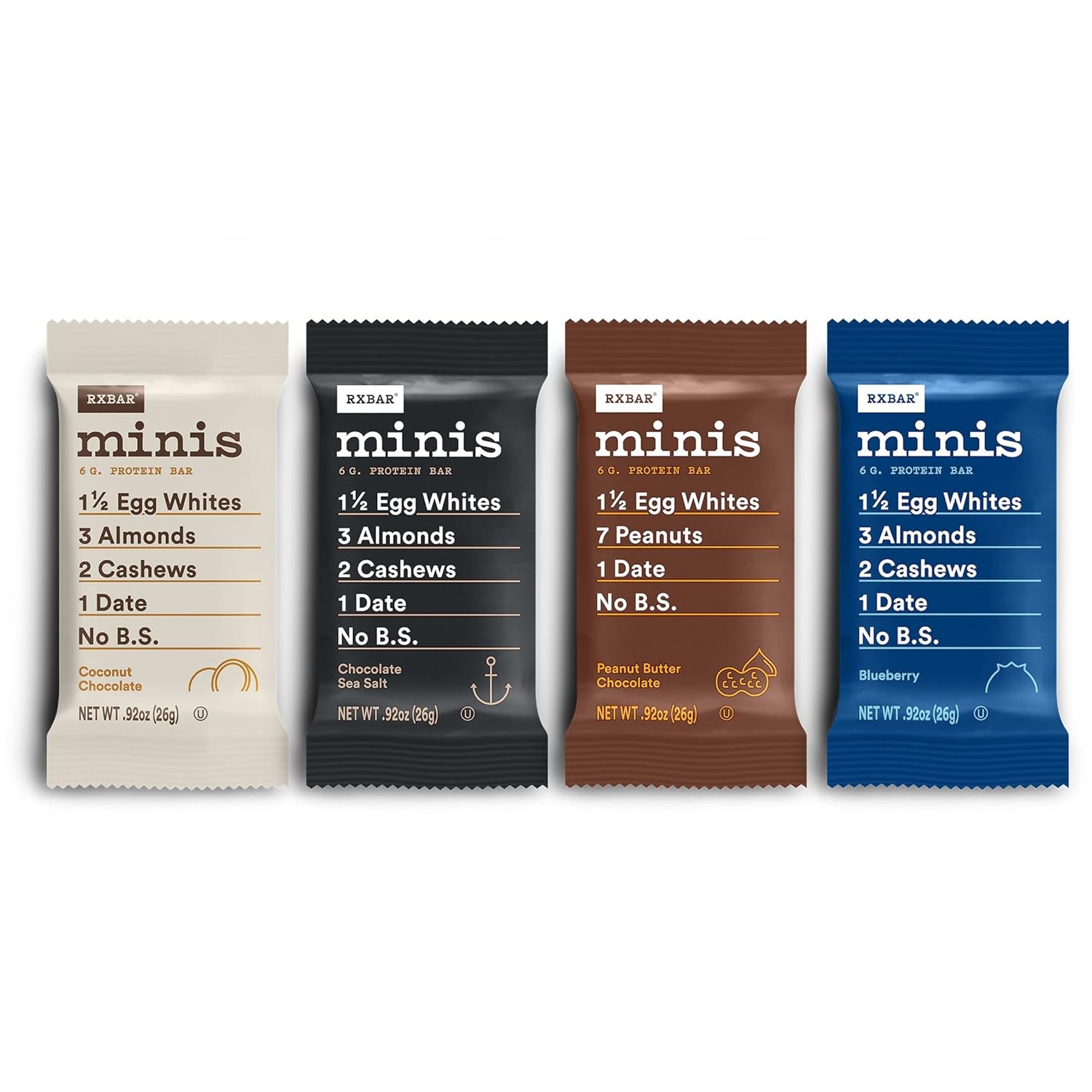 RXBAR Minis Protein Bars, Protein Snack, Snack Bars, Variety Pack (30 Bars)