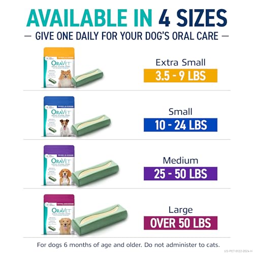 ORAVET Dental Chews for Dogs, Medium 25-50 lbs, 30 Count C503
