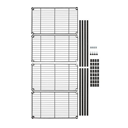 Amazon Basics 3-Shelf Adjustable Steel Wire Rack Storage Shelving, Chrome D243