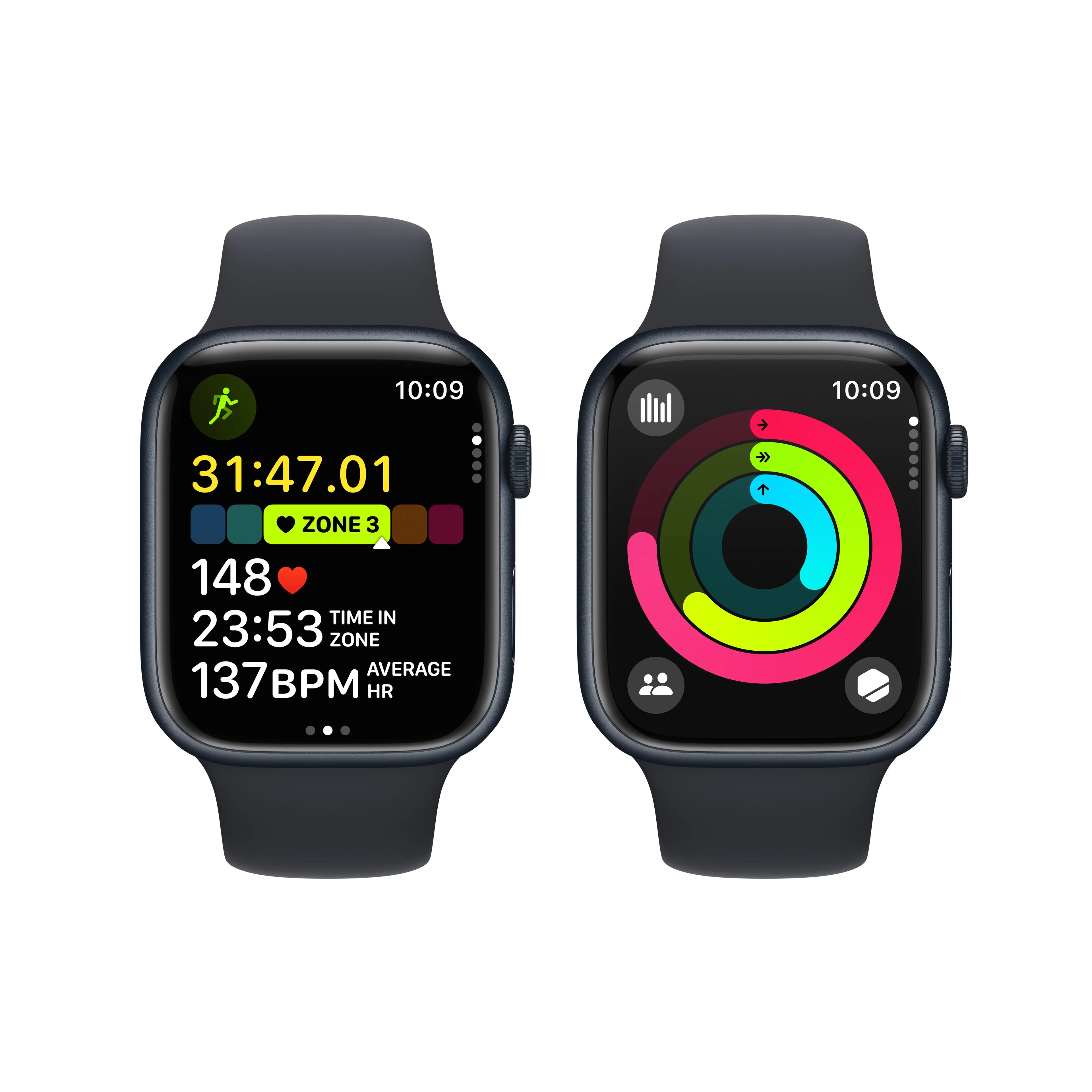 Apple Watch Series 9 GPS + Cellular 45mm Midnight Aluminum Case with Sport Band U141782