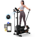MERACH Elliptical Machines for Home,Compact Elliptical Exercise Machine with MERACH App Elliptical Trainer with Hyper-Quiet Magnetic Driving System 16 Resistance Levels, 330LBS Loading Capacity