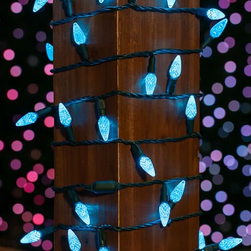 Novelty Lights 24ft 70 LED Purple/Lime Green Halloween String Lights L643884