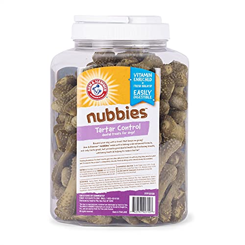 Arm & Hammer for Pets Nubbies Dental Treats for Dogs, Peanut Butter Flavor, 20 Count I693758