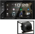 Kenwood DDX26BT Double DIN SiriusXM Ready Bluetooth in-Dash DVD/CD/AM/FM Car Stereo Receiver w/ 6.2" Touchscreen | Plus Kenwood CMOS-130 Rearview Camera with Universal Mounting Hardware
