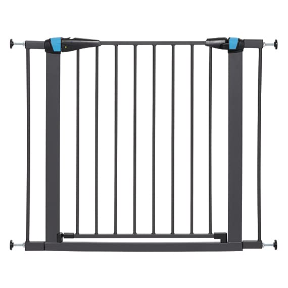 MidWest Homes for Pets 29" Walk-Through Steel Pet Gate, Pressure Mounted, Graphite W95919