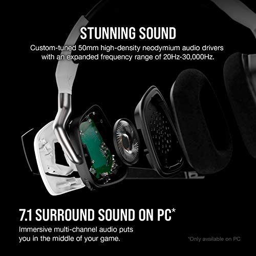 CORSAIR VOID RGB ELITE Wireless Gaming Headset, White C928