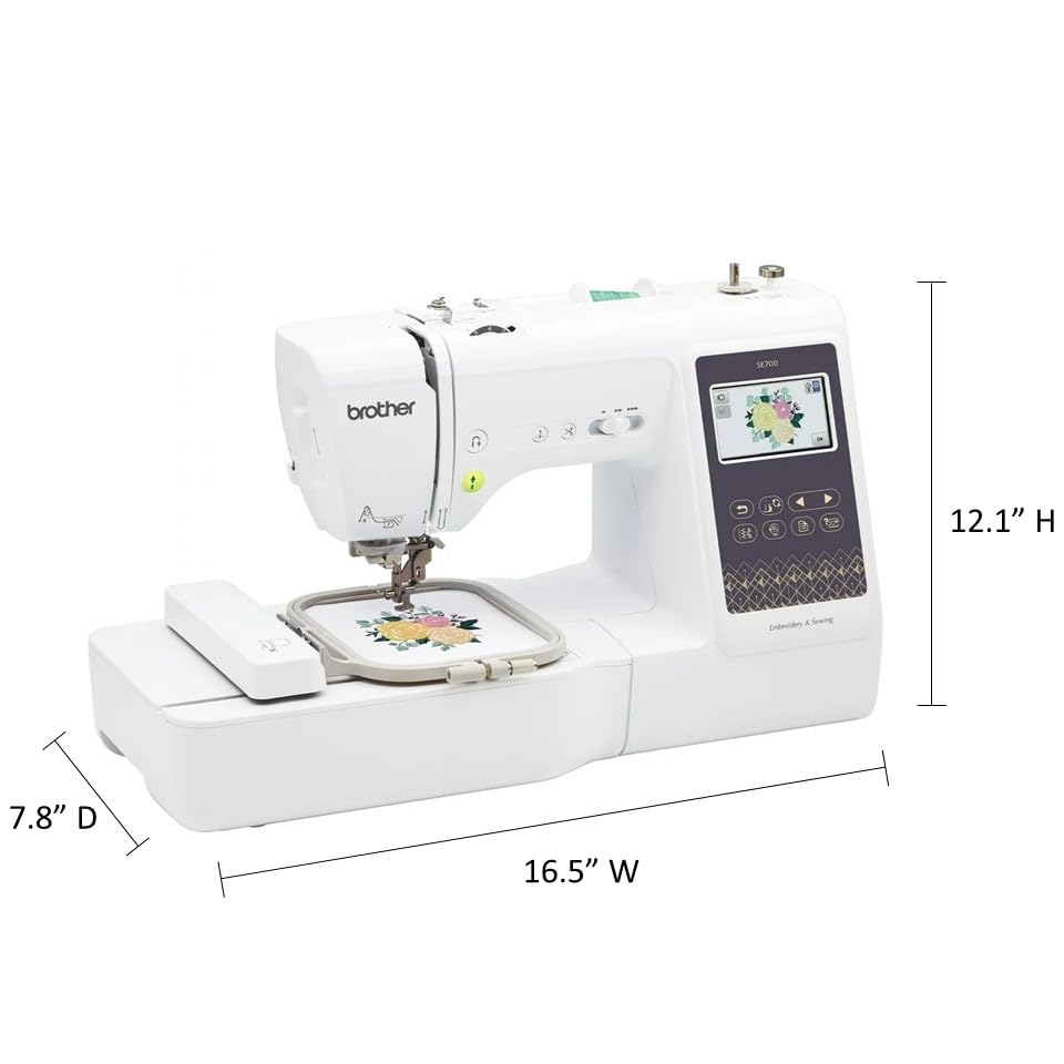 Brother SE700 Sewing and Embroidery Machine, Wireless LAN, 4" x 4" Hoop, White A786