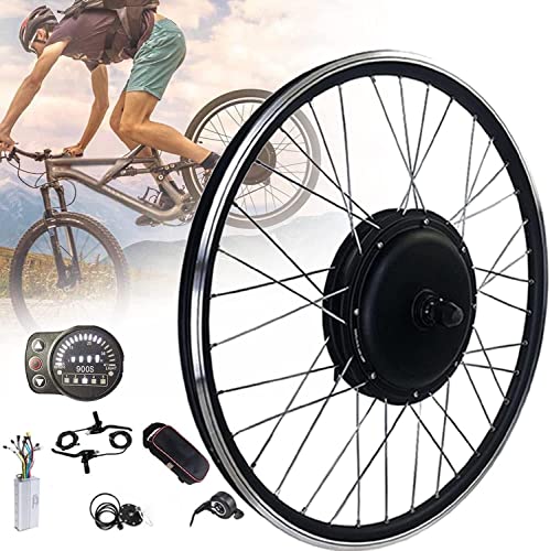 Electric Bike Conversion Kit 48V 1000W/1500W Electric Bicycle Conversion Kit, E-Bike Cassette Rear Wheel Conversion Kit,16"/20"/24"/26"/27.5"/28"/29"/700C Powerful Rear Hub Motor Kit