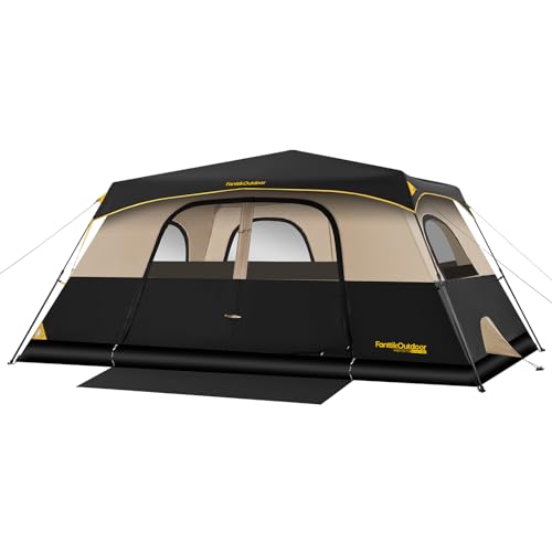 Fanttik Outdoor Camping Tent 4/6/8/10 Person Instant Cabin with Rainfly & Carry Bag G367