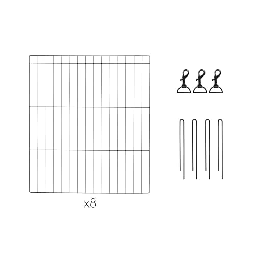 IRIS USA Metal Dog Playpen 8-Panel 36" Foldable Black F890