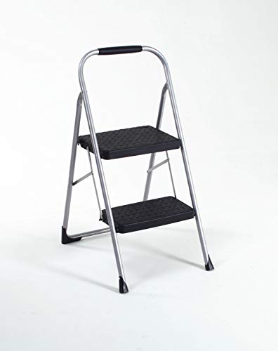 COSCO 2-Step Steel Step Stool, Gray Q61005