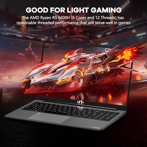 NIMO 15.6" FHD IPS Gaming Laptop, AMD Ryzen 5 6600H, 16GB RAM, 1TB SSD R298468