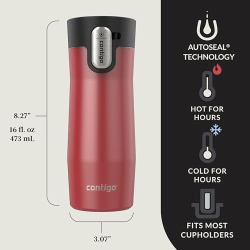 Contigo AUTOSEAL West Loop Vacuum-Insulated Stainless Steel Travel Mug 20 oz U753927