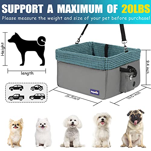 Pet Car Seat for Small Dogs & Cats 20lbs with Adjustable Leash X12424