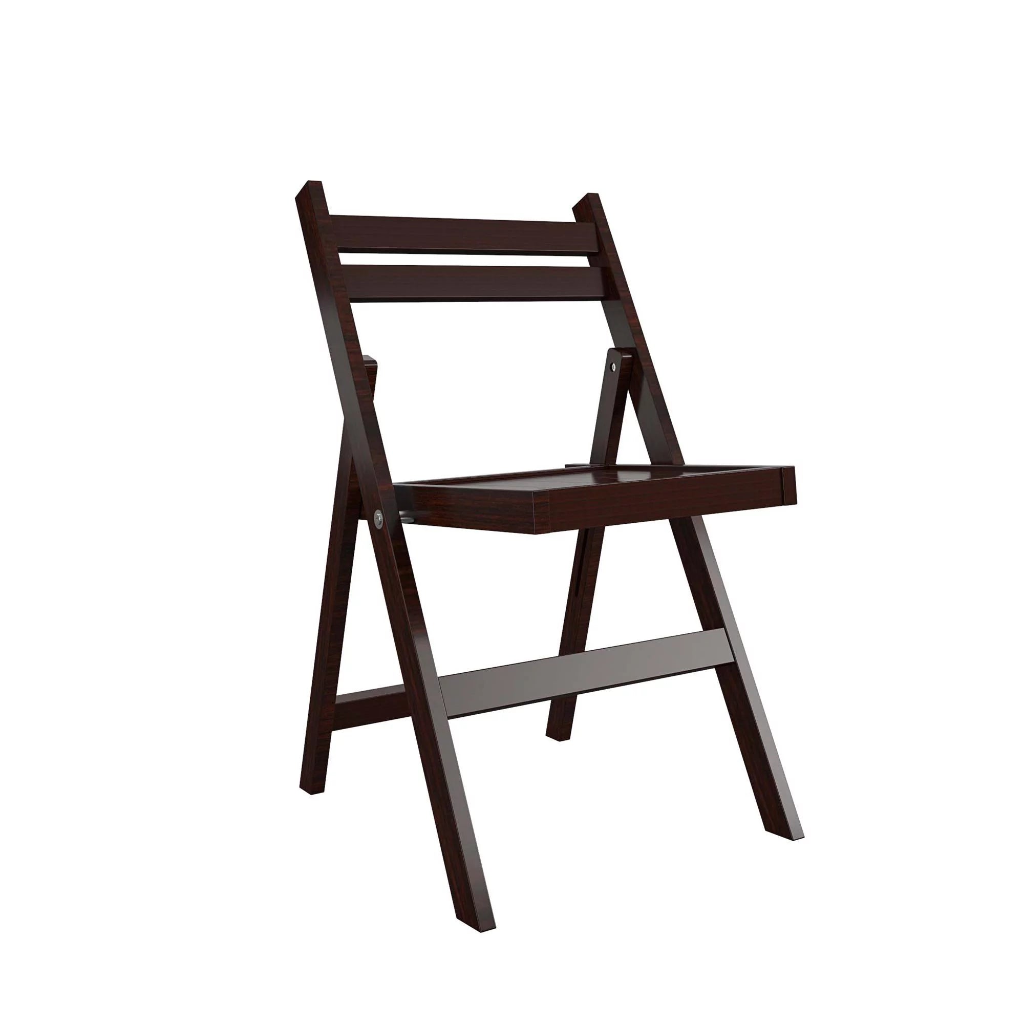COSCO XL Folding Wood Chair, Dark Mahogany, 2-Pack S440