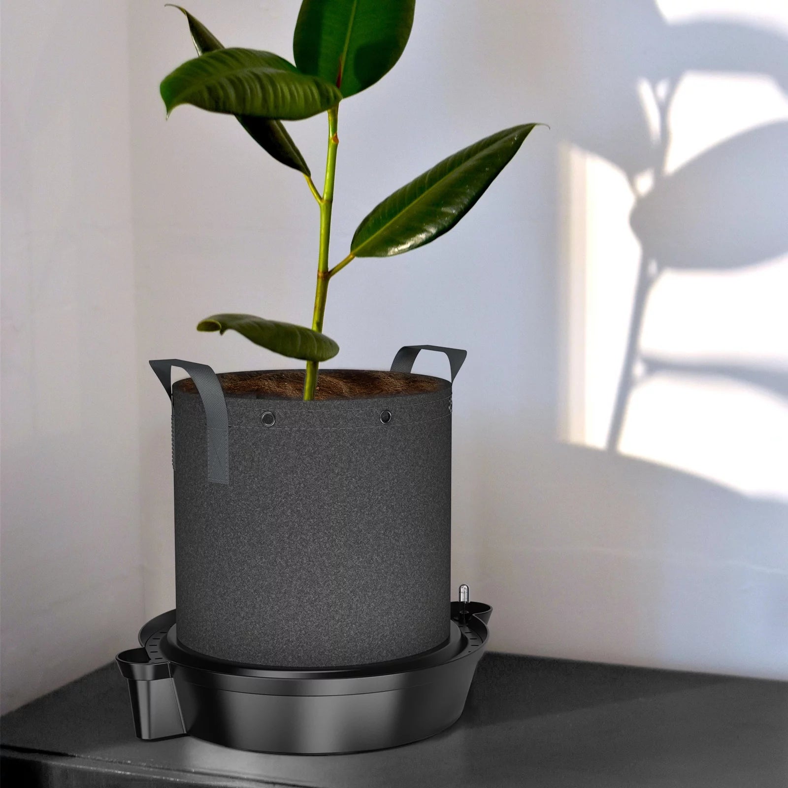 AC Infinity Self-Watering Fabric Pot Base XL 4-Pack with Reservoir Meter G518761