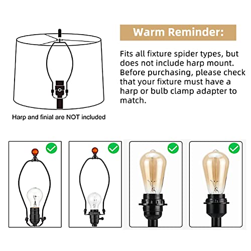Beige Linen Drum Lamp Shades Set of 2 for Table, Floor & Pendant Lamps N3875