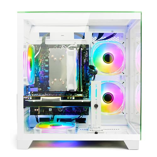LXZ Gaming PC Desktop Ryzen 5 5500 RTX 3050 16GB 1TB SSD White Q680