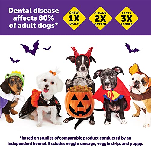 Whimzees by Wellness Halloween Natural Dental Chews for Dogs, Grain-Free, Medium, 24 count I236260