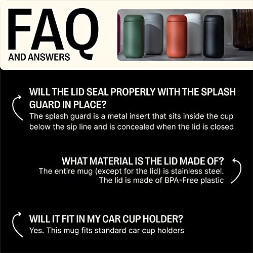 Fellow Carter Move Travel Mug 8 oz, Vacuum-Insulated Stainless Steel, Matte Grey W420